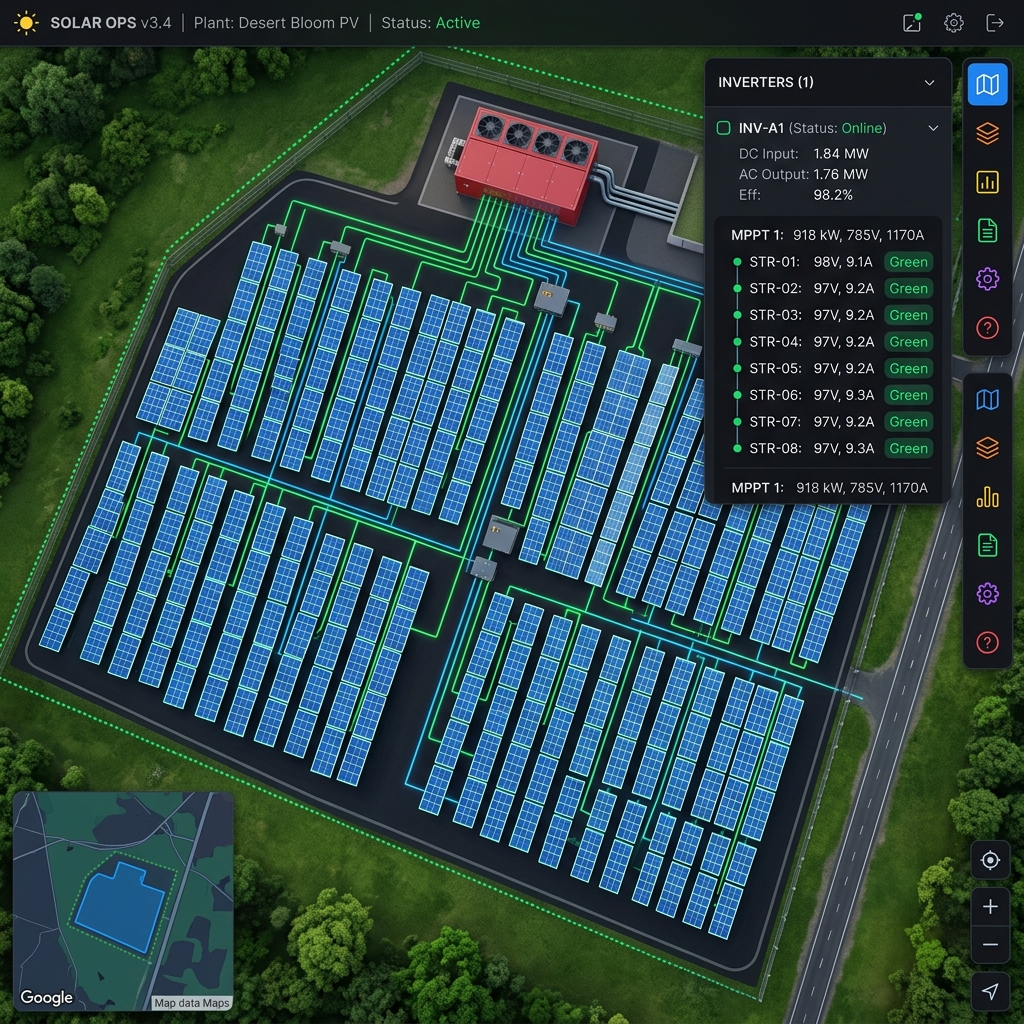 Solar Addor Stringing Electrical Logic Map